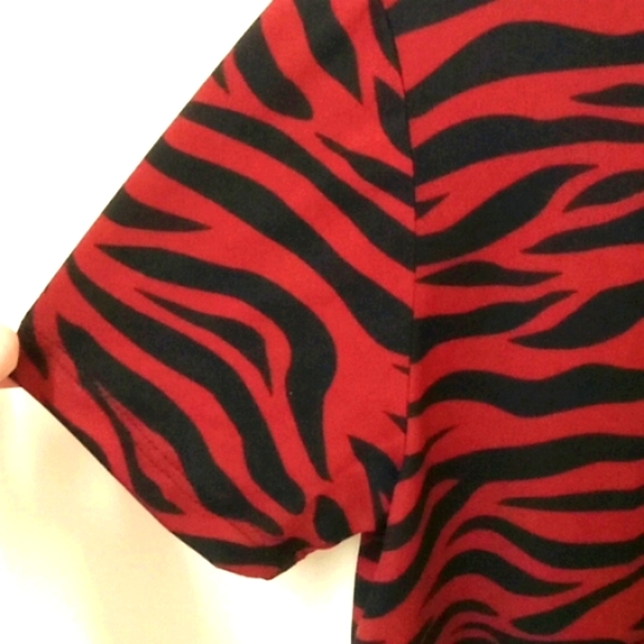 *Final Price* Rad Prince Peter Rock Chick Zebra Distressed Cropped Tee NWT - Picture 2 of 5